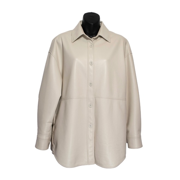 SOLD Babaton “Pelli” Vegan Leather Shirt Jacket - Picture 2 of 7